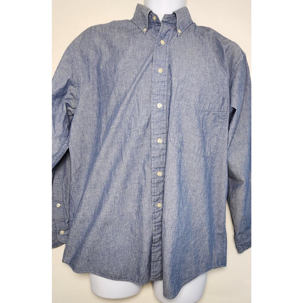 GANT Sack Shirt Button Down‎ Blue Oxford Cotton Long Sleeve Vintage 15.5/33